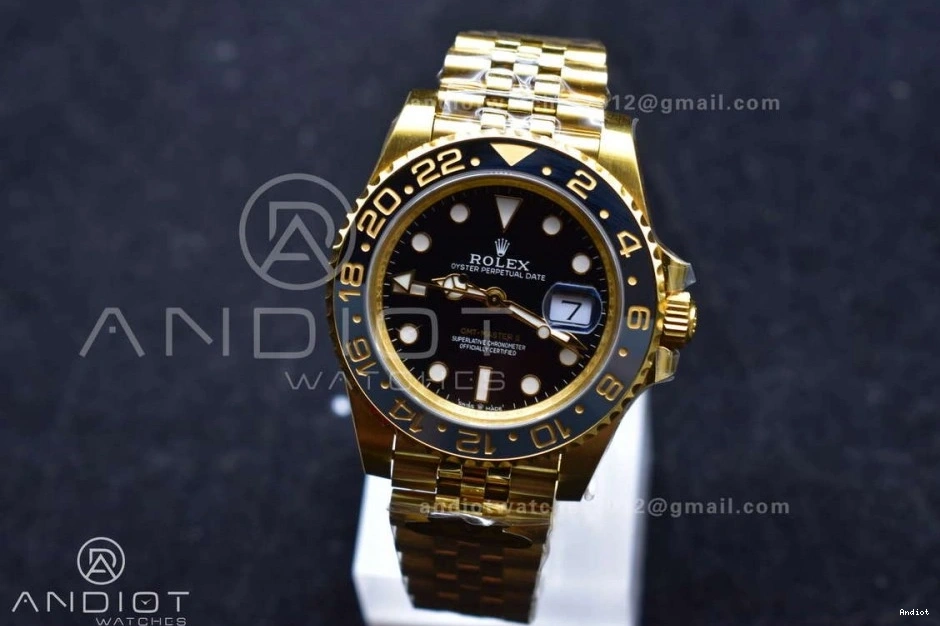 Factory Best 1:1 Black VR3285 Gold GRNR Dial Edition Gain Master II YG Bracelet CHS Weight on Jubilee 126718 GMT 0125